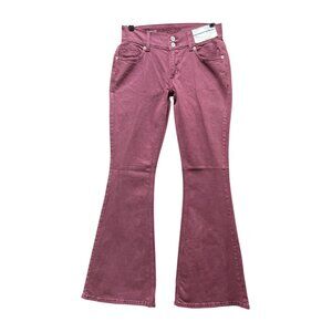 Arizona - Women's Extreme Low-Rise Slim Fit Flare Pants - Eggplant/Purple - 1